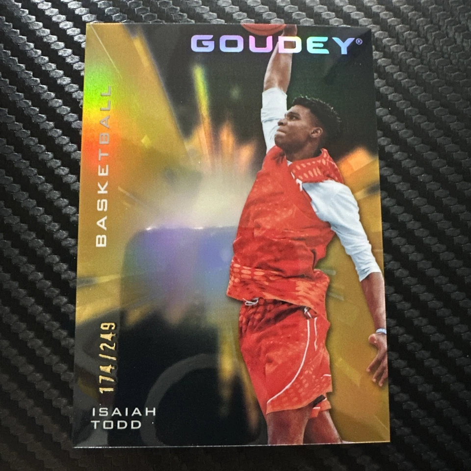 2021 Upper Deck Goodwin Champions Goudey Black Gold /249 Isaiah Todd Rookie RC - Image 1 of 4