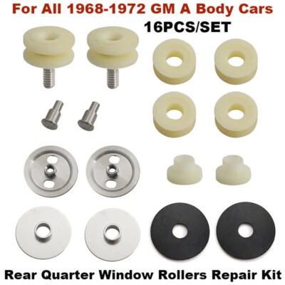For 1968-1972 GM A body Rear Quarter Window Rollers Restoration GTO Chevelle 442 - Image 1 of 4