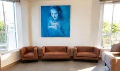 Luxus Designer  Garnitur 3 Teile  Modell Bell Donna  Aniline Dubay Luxus Leder - Bild 1 von 4