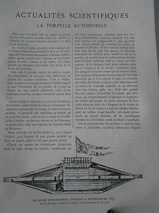 1904 Actualités Scientifiques La Torpille Automobile - Imagen 1 de 1