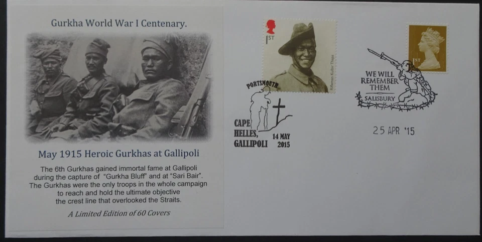 Military covers - Gurkha WWI Centenary event cover. - Image 1 of 1