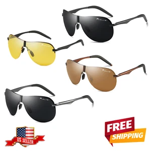 Sonnenbrille Entspiegelt Piloten Rahmenlos UV400 UVS Schutz Tac Polarisiert - Bild 1 von 22