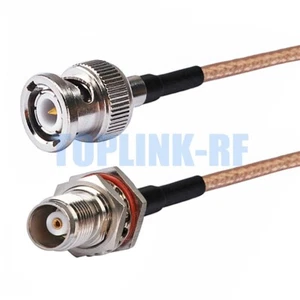 TNC Female Jack Bulkhead to BNC Male Plug Adapter RF Pigtail Coaxial Cable RG316 - Picture 1 of 4