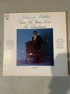 Johnny Mathis Give Me Your Love For Christmas LP Columbia Stereo EX - Picture 1 of 2