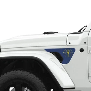 Indiana State Flag Vinyl Fender Decal Set Fits Jeep Wrangler JL/Jeep Gladiator - Bild 1 von 7