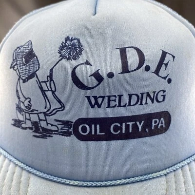 G. D. E. Welding hat Oil City PA. Trucker Hat Cap Rope Snapback Mesh Corba Caps - Image 1 of 4