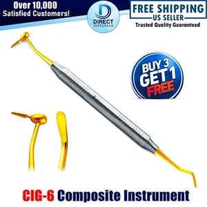 Dental Composite Instrument CIG#6 - Titanium Gold - Plastic Filling Restorations - Picture 1 of 6