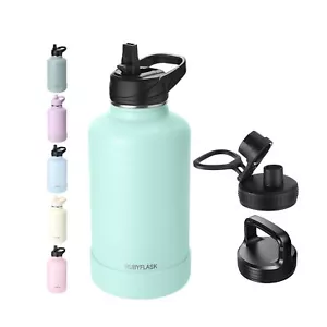 64oz Insulated Water Bottle with Straw, Half Gallon Stainless Steel Vacuum Wa... - Picture 1 of 7