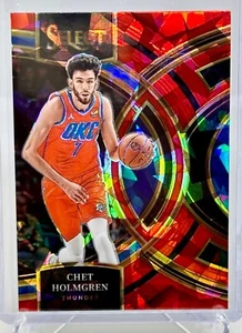 2023-24 CHET HOLMGREN Panini Select Premier Cracked Ice Red Prizm #160 (Free S&H - Bild 1 von 2