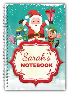  A5 PERSONALISED CHRISTMAS NOTEBOOK/ NOTE PAD LINED/ PERSONAL CHRISTMAS GIFT  08 - Picture 1 of 2