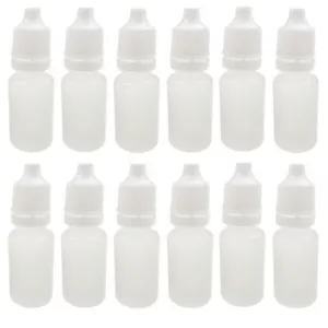 50PCS White Plastic Refillable Empty Dropping Bottles Eye Liquid Squeezable D... - Picture 1 of 9
