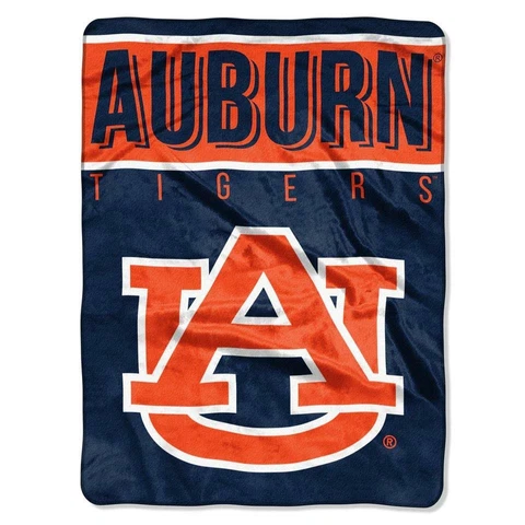Auburn Tigers 60x80 Plush Raschel Throw Blanket - Basic Design [NEW] NCAA Fleece Cover