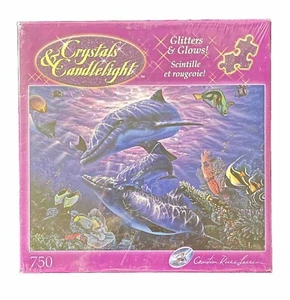 2007 Mega Brand America crystals & candlelight glitter & glows 750 piece puzzle - Picture 1 of 2