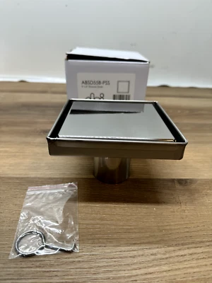 Drenaje de ducha marca ALFI ABSD55B-PSS 5-1/16"W, acero inoxidable pulido *LEER* Foto 1 de 4