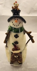 Clay Dough Snowman With Sparkles Figurine - Picture 1 of 9