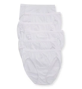 Hanes 43H6CC Cotton Hi-Cut Panty - 6 Pack - Picture 1 of 5