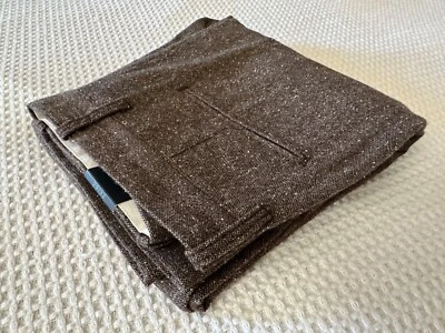 JCrew men's Sutton slim fit pant in brown/white textured wool blend, unworn - Image 1 of 4