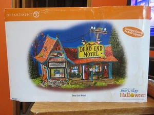Casa de pueblo de nieve de Halloween Dept 56 - Dead End Motel golosina o golosina ENVÍO GRATUITO - Imagen 1 de 2