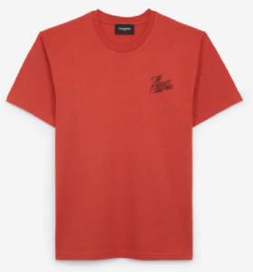 THE KOOPLES - T-Shirt M.Short Cotton Orange + Paris M = 48 - New