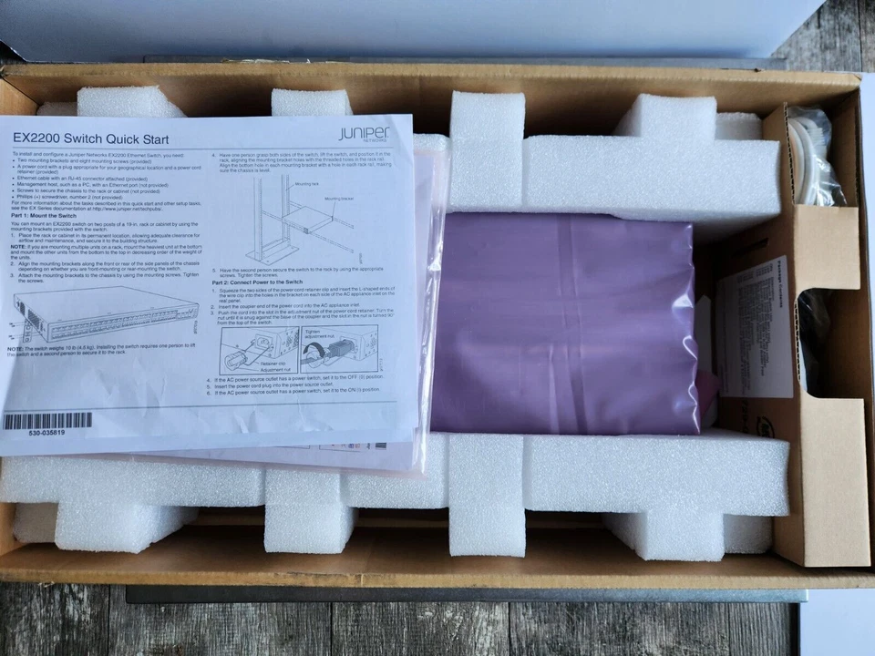 NEW Juniper EX2200-48T-4G Network Switch - Image 1 of 2