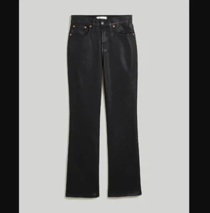 Madewell NEW NWT Womens Plus 14W Black Coated Kick Out Crop Jeans Mid Rise - Picture 1 of 7