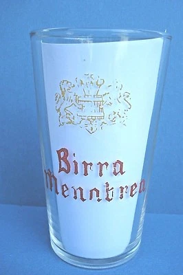 BIRRA MENABREA BIELLA BICCHIERE BIRRERIA  LOGO STEMMA ANNI 50/60 - Immagine 1 di 4