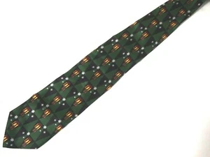 Corbata de colección Santas Dream para hombre vacaciones Navidad verde negro regalos copos de nieve - Imagen 1 de 4