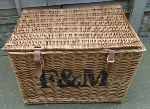 Very Large Fortnum and Mason F&M Hamper Wicker Picnic Basket Wedding Please Read - Picture 1 of 21
