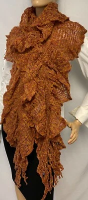 Bufanda con flecos de mohair Missoni en marrón SC12PSD3029 0001 NUEVA Foto 1 de 3