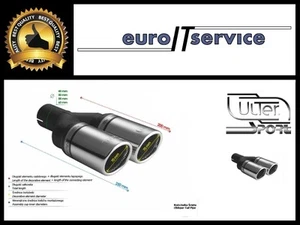 NEUF TOP DOUBLE MUFFLER TIP ULTER SPORT N2-70RS - SILENCER TAIL PIPE Ø2x70 - Imagen 1 de 3