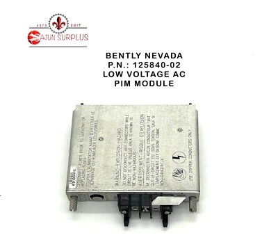BENTLY NEVADA P.N.: 125840-02, LOW VOLTAGE AC PIM MODULE! - Image 1 of 2