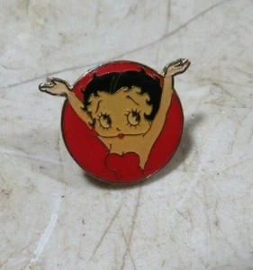 Vintage Betty Boop Enamel Type Stud Pin Brooch Button  - Picture 1 of 3