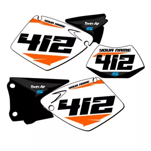 Kit de gráficos Senge con placas numéricas EXC SG64 personalizadas MX compatible con KTM - Imagen 1 de 34