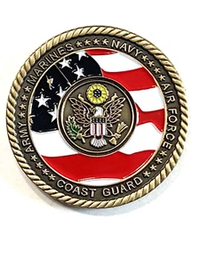 United States Armed Forces Defending Our Freedom Challenge Coin - Picture 1 of 2