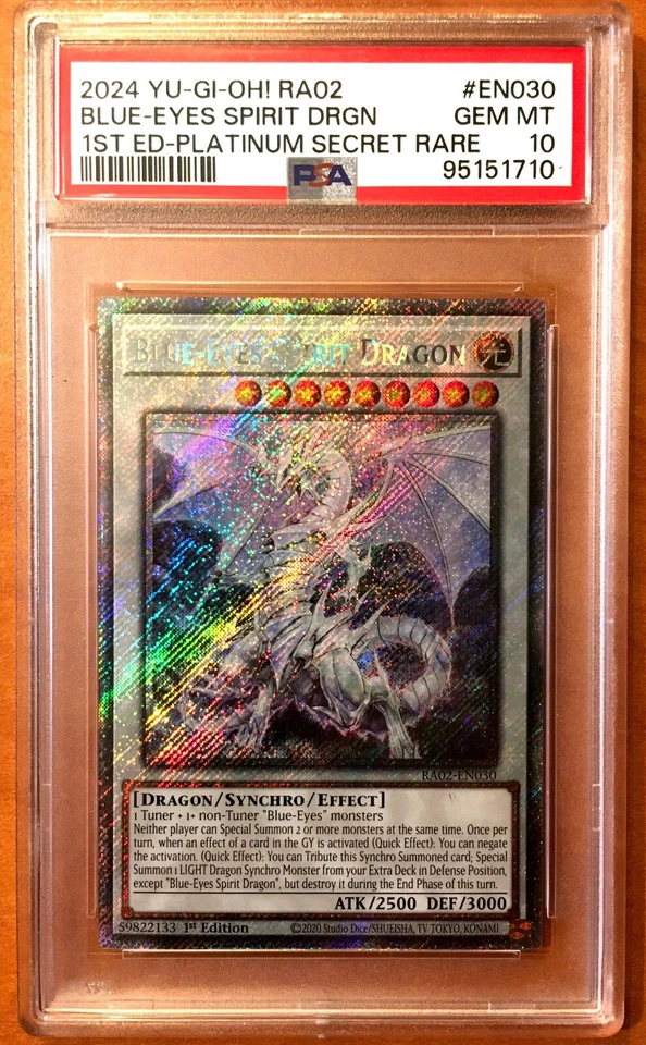 PSA 10 Yugioh Blue-Eyes Spirit Dragon 1st Ed. Platinum Secret Rare - Gem Mint - Image 1 of 1