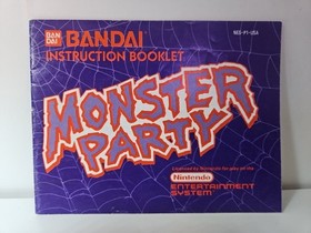 Monster Party Instruction Manual Only Nintendo NES