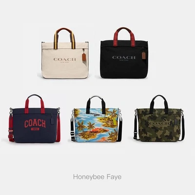 NWT Coach MEN'S Canvas Tote 38 With Camo/Aloha Floral Print/Disney/beach - Image 1 of 4