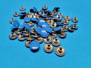 Standard Ring Snaps (Cap only) Dark Blue 15 MM 24-7 - Picture 1 of 3