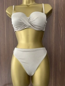 F&F Gold Bikini Set Size 10 uk - Picture 1 of 5