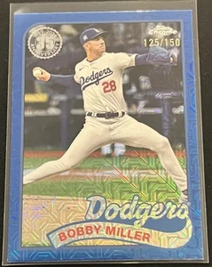 2024 Topps Update Bobby Miller Chrome Mojo Refractor Blue /150 Color Match - Bild 1 von 8