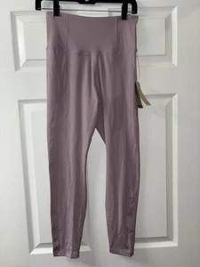 NWT Nike Yoga Dri-FIT Women’s Size M Plum Fog High-Waisted 7/8 Cut-Out Leggings - Picture 1 of 8