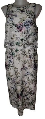 Vestido midi boho cottagecore de encaje floral blanco talla 10 de Antonio Melani para mujer Foto 1 de 4