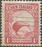 1935 Used stamp from New Zealand - Kiwi Bird - 1D - Image 1 of 1