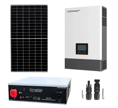 Impianto solare fotovoltaico off grid monofase 4KW inverter LUX POWER TECH 6K... - Immagine 1 di 4