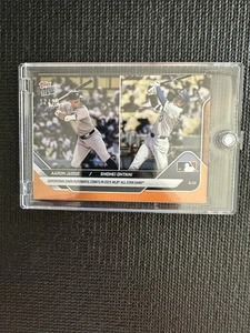 Tarjeta Aaron Judge Shohei Ohtani 2025 MLB Topps AHORA 353 lámina naranja paralela 12/25 - Imagen 1 de 3