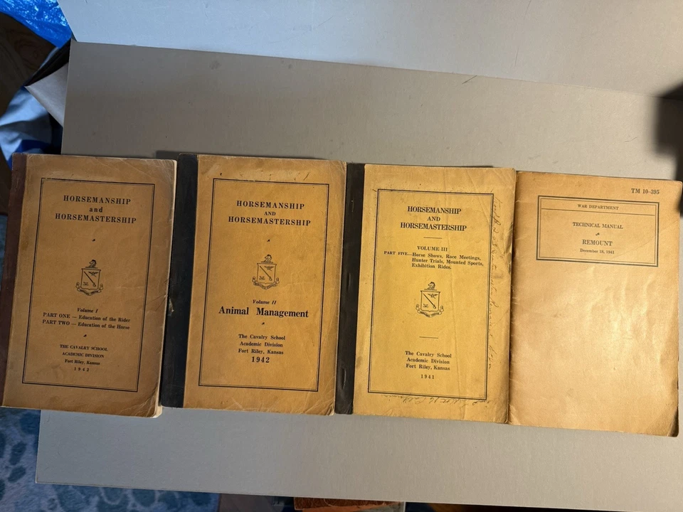 Horsemanship and Horsemastership All 3 Volmes (1942) and War Dept Remount (1941) - Image 1 of 1