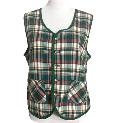 Delantal vintage Smock Sears talla S/M abrigo de casa cocina zapatero chaleco botones de metal Foto 1 de 4