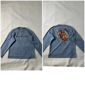 Gap Jean Michel Basquiat Langarm T-Shirt Herren M Blau Krone Totenkopf Grafik - Bild 1 von 11