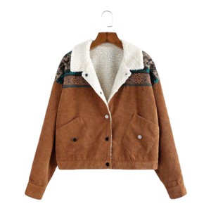 Corduroy Sherpa Jacket In Women's Coats 