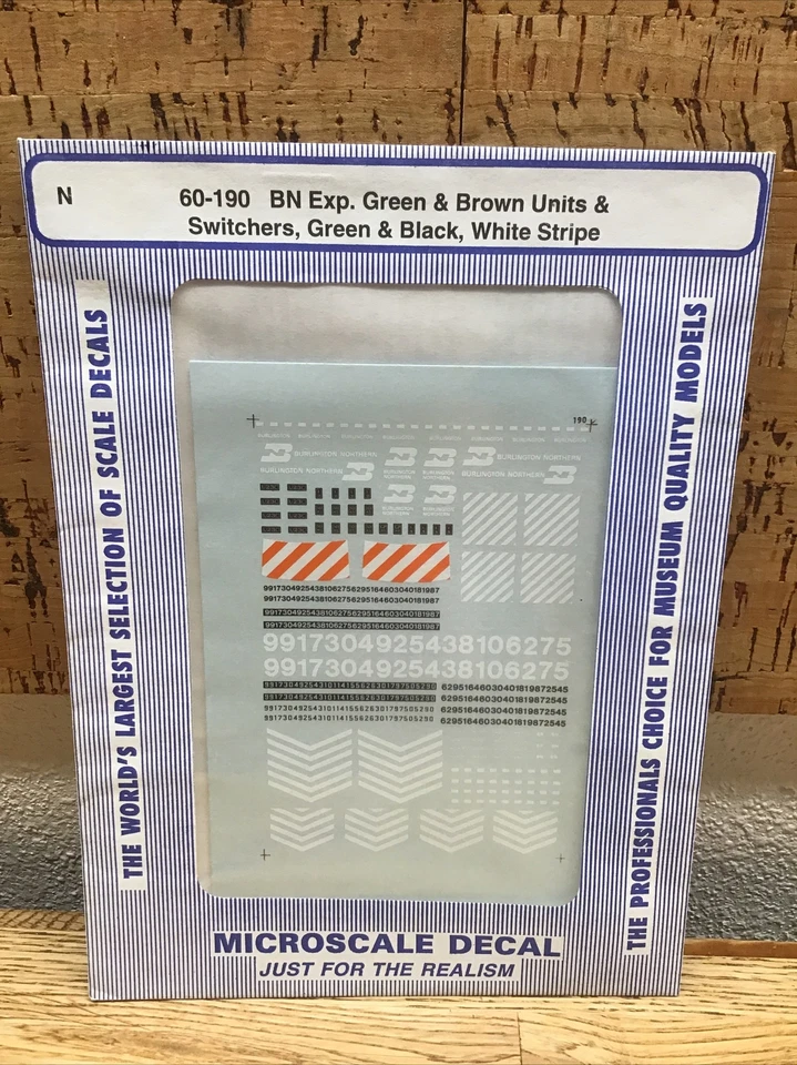 Microscale Decals N Scale 60-190: BN Green/ Brown Units & Switchers, Green/Blk - Image 1 of 1